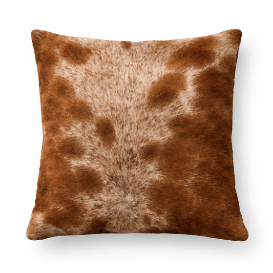 African Animal Hide Cushion - 43cm x 43cm (Nguni)